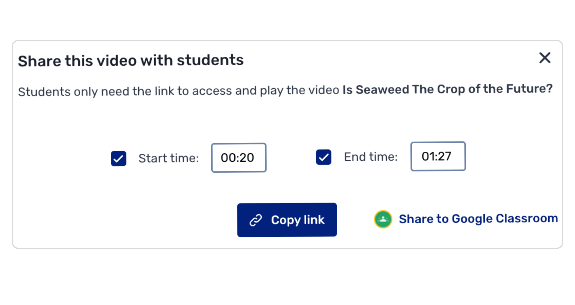 share with students - no code